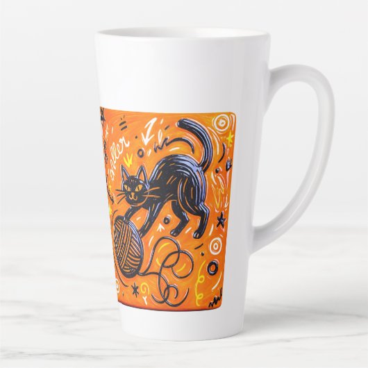 Black Cat カフェラテマグ (右)