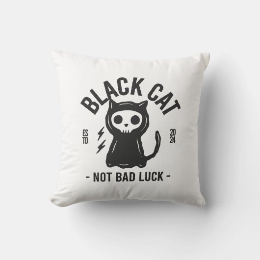 Black cat クッション (正面)