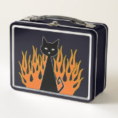 +{ black cat }+ メタルランチボックス (正面)