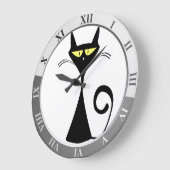 Black cat ラージ壁時計 (傾斜)