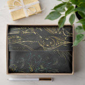 Black Cat and Gothic Graveyard Halloween 薄葉紙 (ギフト)