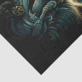 Black Cat and Gothic Graveyard Halloween 薄葉紙 (詳細)