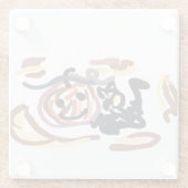 Black Cat and Jack  O Lantern Smile latte   ガラスコースター (裏面)