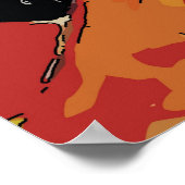 Black Cat and Red Wine ポスター (角)