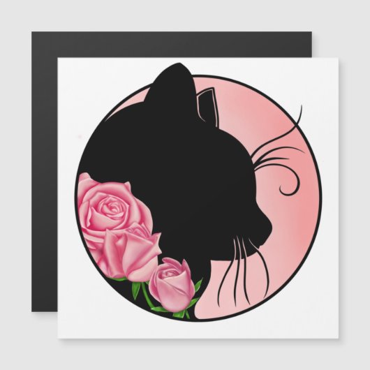 Black cat and roses (正面/裏面)