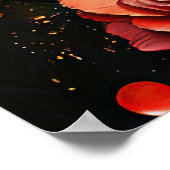 Black Cat and Roses ポスター (角)