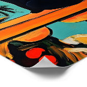 Black Cat and Sea  ポスター (角)