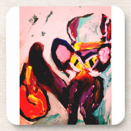 Black cat autumn room  コースター