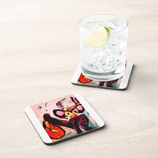 Black cat autumn room  コースター (右側)