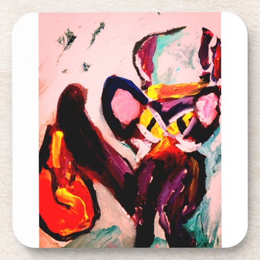 Black cat autumn room  コースター (正面)