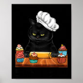 Black Cat Baking Because Murder Is Wrong Cat Lover ポスター (正面)