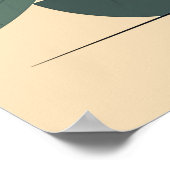 Black Cat Botanical Minimal Plant Lover ポスター (角)