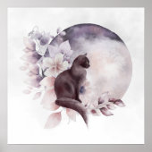 Black Cat by a Magical Full Moon ポスター (正面)