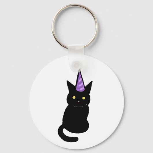 Black Cat Celebration  Keyring キーホルダー (正面)