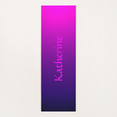 Black Cat Celestial Mystical Purple Pink ヨガマット (裏面)