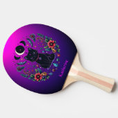 Black Cat Celestial Mystical Purple Pink 卓球ラケット (横)