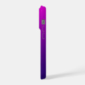 Black Cat Celestial Mystical Purple Pink iPhoneケース (左側面)