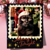 Black cat christmas  シーズンカード