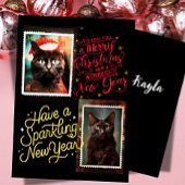 Black cat christmas シーズンカード