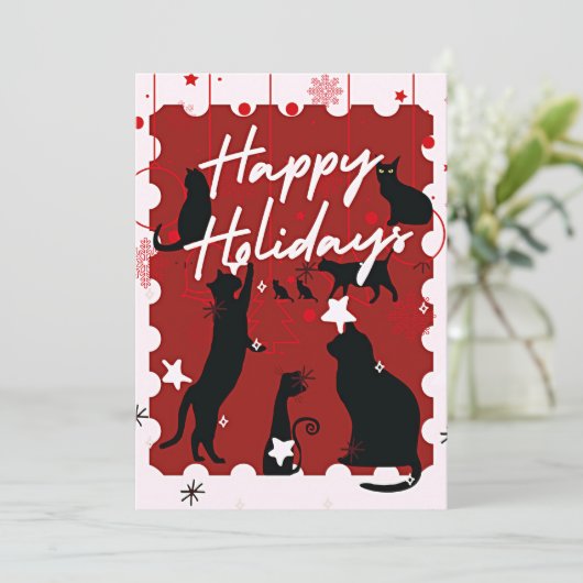 Black cat christmas  シーズンカード (スタンド正面)