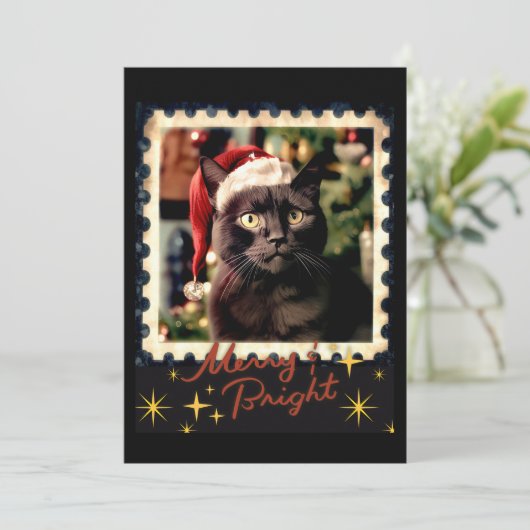 Black cat christmas  シーズンカード (スタンド正面)