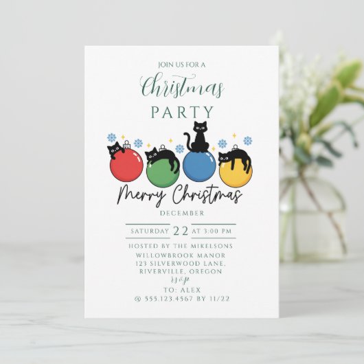 Black Cat Christmas 招待状 (スタンド正面)