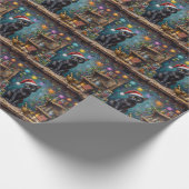 Black Cat Christmas Apothecary Magic ラッピングペーパー (角)