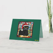 Black Cat Christmas Cookies Card カード (裏面)