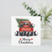 Black Cat Christmas for Cat Lovers シーズンカード (スタンド正面)