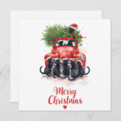 Black Cat Christmas for Cat Lovers シーズンカード (正面/裏面)