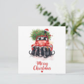 Black Cat Christmas for Cat Lovers シーズンカード (スタンド正面)