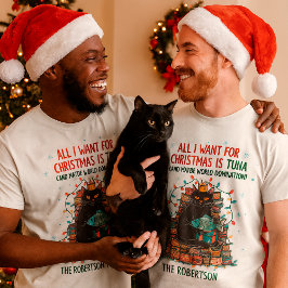 Black Cat Christmas Holiday Humor Funny Cat Tシャツ
