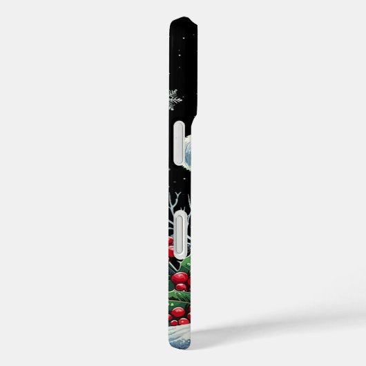 Black Cat Christmas Santa Hat Funny Meowy Cat Case-Mate iPhoneケース (裏面 / 右)