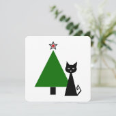 +{ black cat & christmas tree }+ 招待状 (スタンド正面)