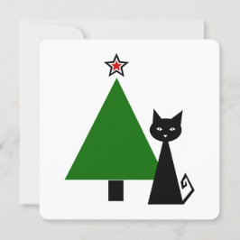 +{ black cat & christmas tree }+ 招待状