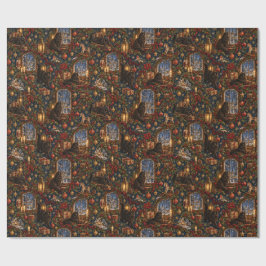 Black Cat Christmas Wrapping Paper ラッピングペーパー