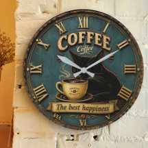 Black Cat Coffee Lover Farmhouse Kitchen Decor