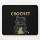 Black Cat Crochet Because Murder Is Wrong マウスパッド (正面)
