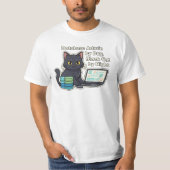 Black Cat Database Administrator Tech Quote Tシャツ (正面)