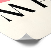 Black Cat Drinking Coffee Funny Matisse Style ポスター (角)