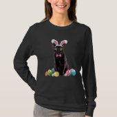 Black Cat Easter Day Bunny Eggs Costume Mens Women Tシャツ (正面)