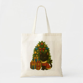“Black Cat Emi and the Christmas Tree” トートバッグ