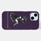Black Cat Energy Gothic Witch Phone Case Case-Mate iPhoneケース (裏面 (横))