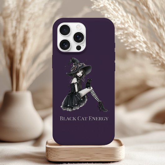 Black Cat Energy Gothic Witch Phone Case Case-Mate iPhoneケース