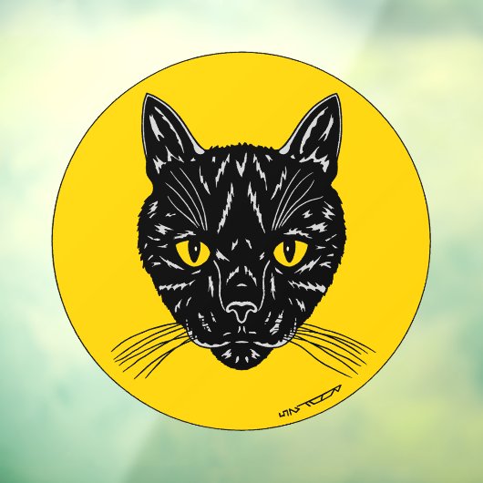 Black Cat Face ウィンドウサイン (シート3)