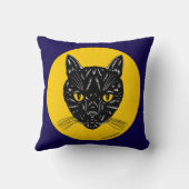 Black Cat Face クッション (裏面)