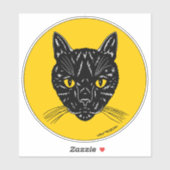 Black Cat Face シール (シート)