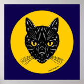 Black Cat Face ポスター (正面)