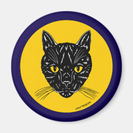 Black Cat Face マグネット