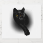 Black Cat Filing Nails スパークリングワインラベル (シングルラベル)